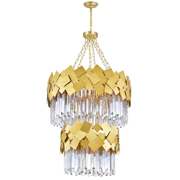Cwi Lighting Panache 10 Light Down Chandelier With Medallion Gold Finish 1100P24-10-169 - main